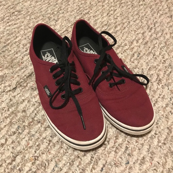 Vans Shoes - Vans low top dark red maroon burgundy sneakers